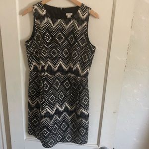 J. Crew. Blue and White Sleeveless Dress